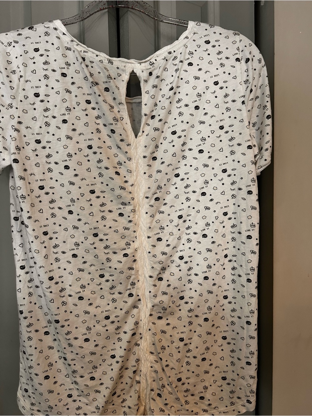 Madewell White Tee with Black Doodle Print - Picture 3 of 3